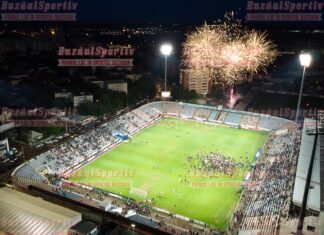 FOTO & VIDEO | Gloria Buzău a promovat pentru a patra oară în prima ligă de fotbal din România! Buzoienii, victorie la scor în faţa celor de la Unirea Slobozia