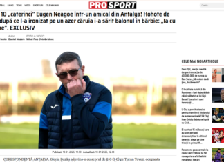 La caterincă nu ne întrece nimeni! ProSport a făcut top 10 „caterinci” marca Eugen Neagoe în amicalul cu Turan Tovuz