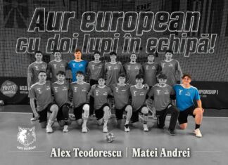 Aur european cu doi „lupi” în lot! Alex Teodorescu și Matei Andrei, campioni cu naționala U18 a României