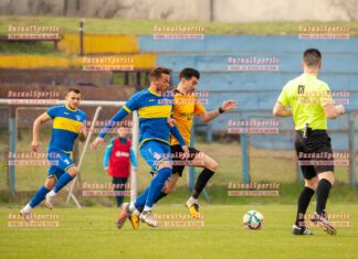 FOTO & VIDEO | Două goluri pe final de meci au salvat derby-ul buzoian din „C”! CSM Rm. Sărat şi Metalul, egal în prima întâlnire din play-off